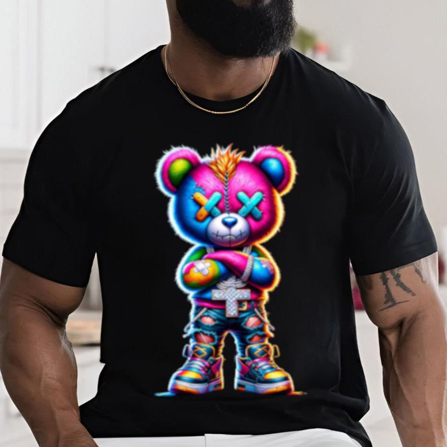Neon Urban Teddy Bear Drip Tee