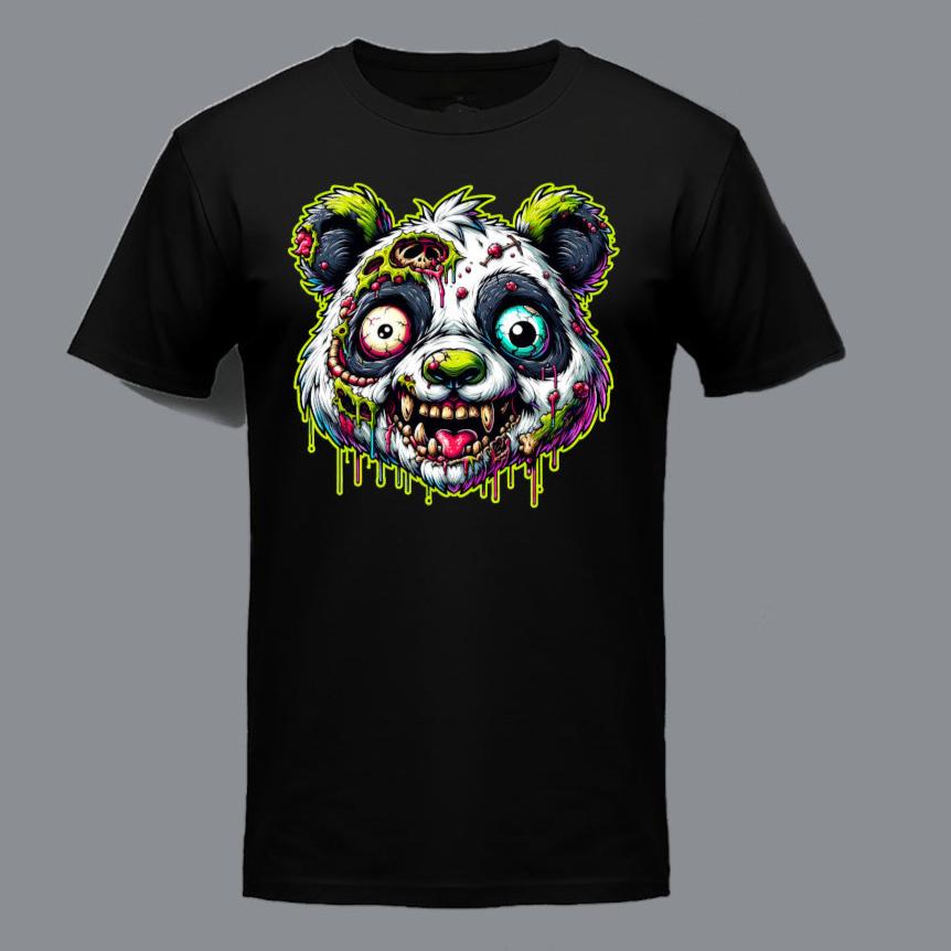 Zombie Panda Neon Graphic Tee