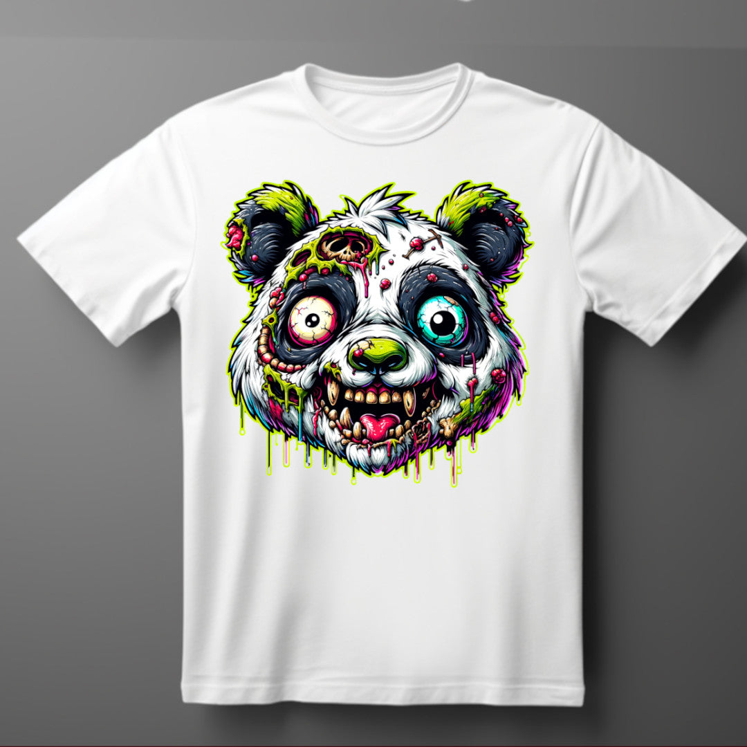 Zombie Panda Neon Graphic Tee