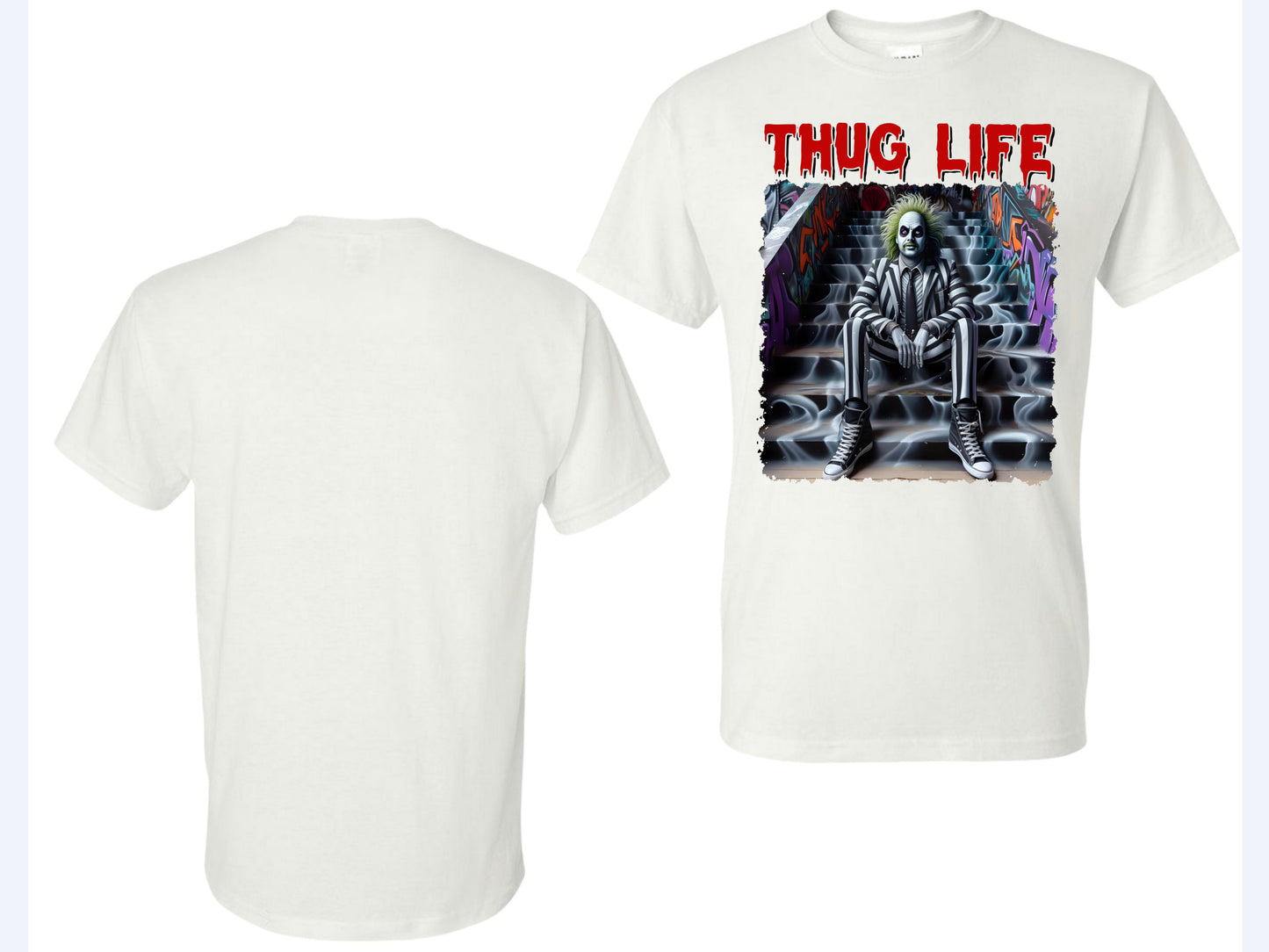Beetle Juice Shirt, Thug Life Tee, Tim Burton Inspired, Michael Keaton Halloween