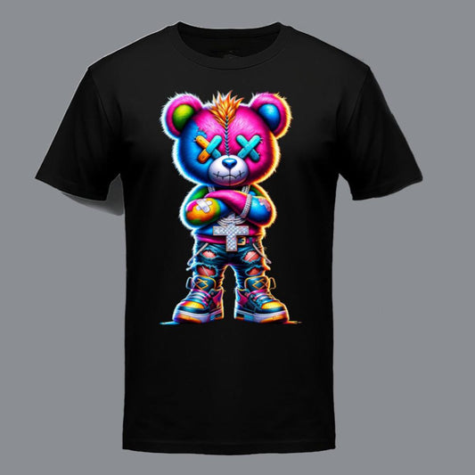 Neon Urban Teddy Bear Drip Tee