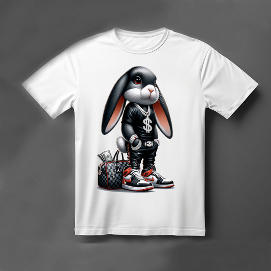 HipHop Getting Money Hustle Hard Bunny T Shirt
