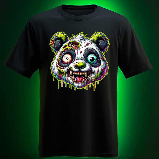 Zombie Panda Neon Graphic Tee